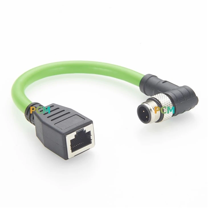 Right Angle M12 D Code To RJ45 Profinet Cable suppliers
