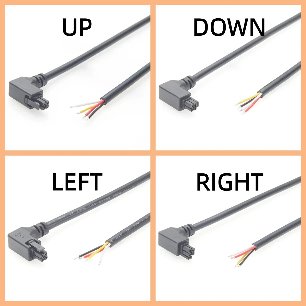 4 orientations of angled Micro-Fit
