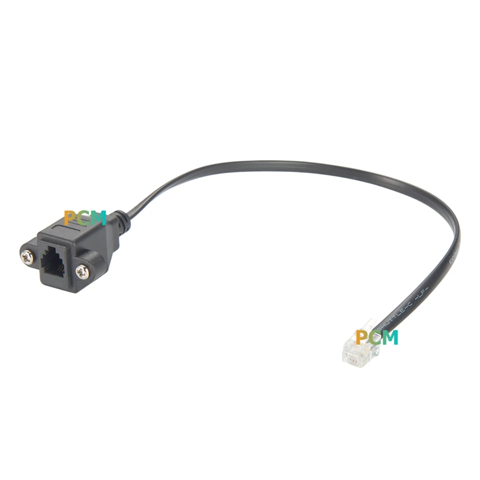 RJ9 RJ11 4P4C Panel Mount Cable