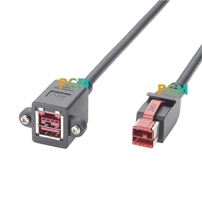 Powered USB Panel Mount 24V Cebl