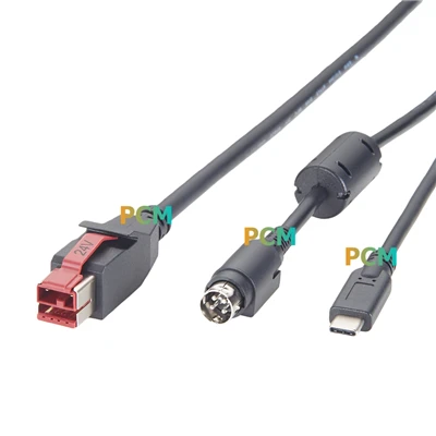USB Pweru I USB-C A Hosiden 4Pin 24V Power Cable