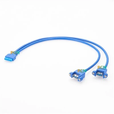 USB3 Stactable. 0 i gebl panel IDC ar gyfer Motherboard