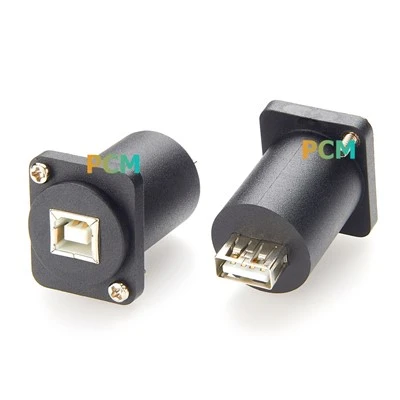 USB 2. 0 B i banel Mount FeedTrough Connector math D.