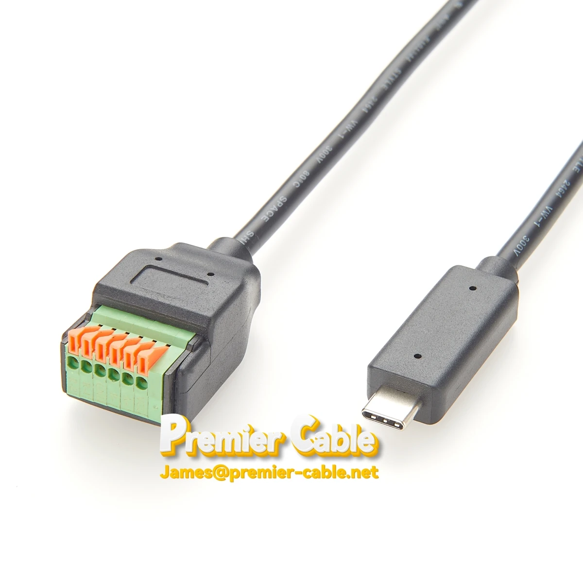 USB-C i RS485 Cable Converter Cyfresol gyda gwrthydd 120 ohm